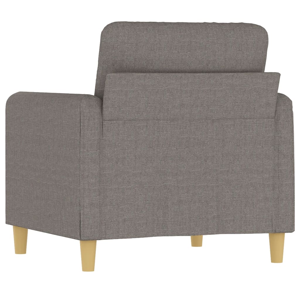 Sofa armchair, taupe grey, 60 cm, textile material