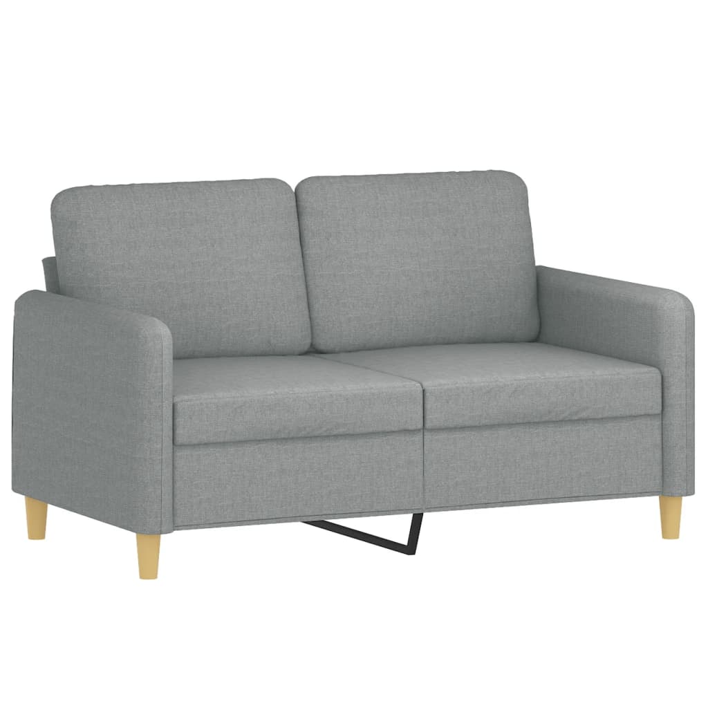 2-seater sofa, light grey, 120 cm, textile material