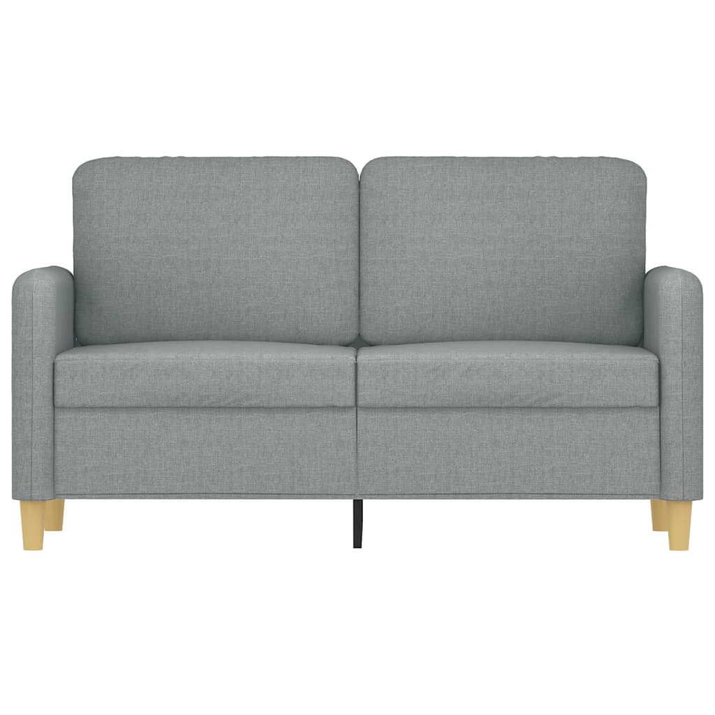 2-seater sofa, light grey, 120 cm, textile material