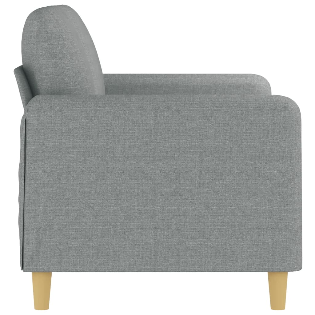 2-seater sofa, light grey, 120 cm, textile material