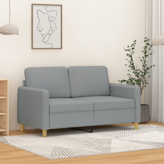 2-seater sofa, light grey, 120 cm, textile material