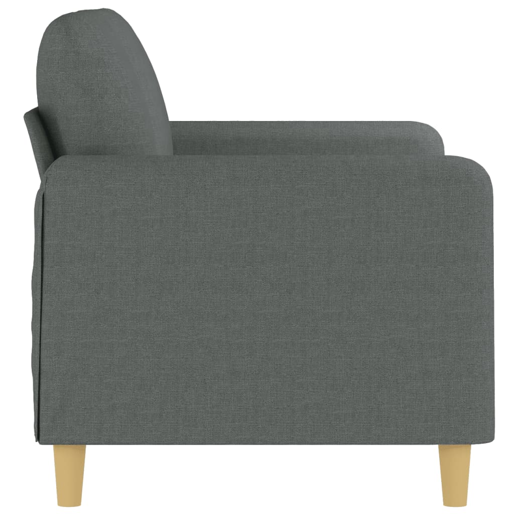 2-seater sofa, dark grey, 120 cm, fabric
