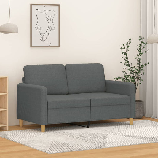 2-seater sofa, dark grey, 120 cm, fabric