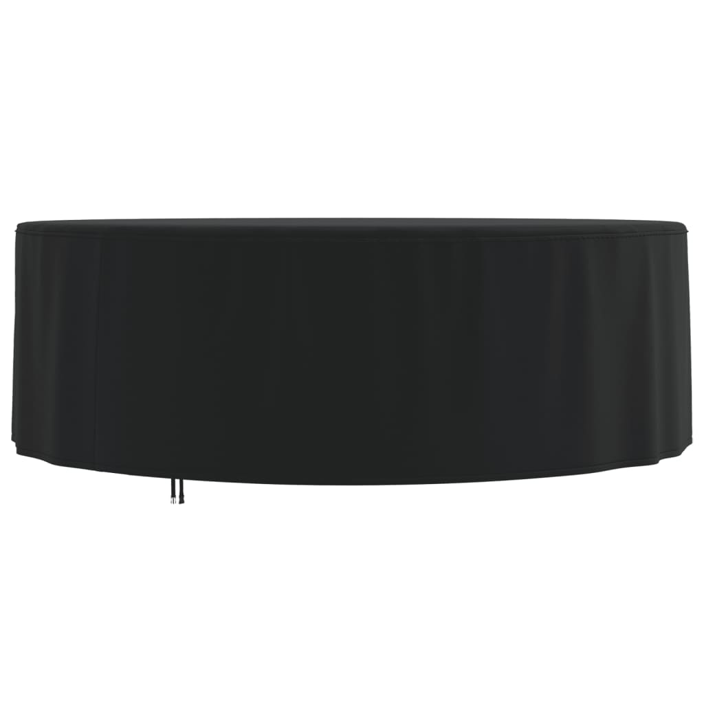 Husă mobilier de grădină rotundă negru Ø 244x71 cm Oxford 420D