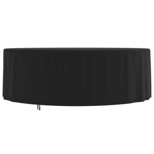 Husă mobilier de grădină rotundă negru Ø 244x71 cm Oxford 420D