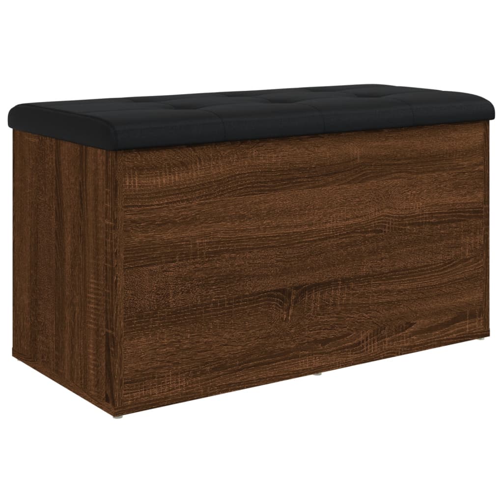 Storage bench, brown oak, 82x42x45 cm, processed wood