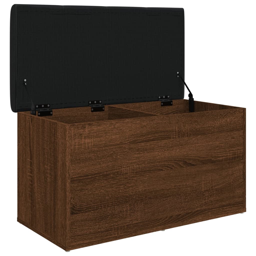 Storage bench, brown oak, 82x42x45 cm, processed wood
