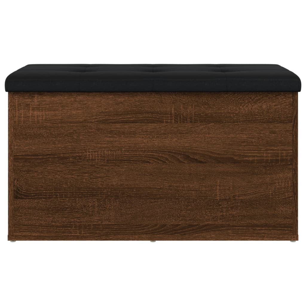 Storage bench, brown oak, 82x42x45 cm, processed wood