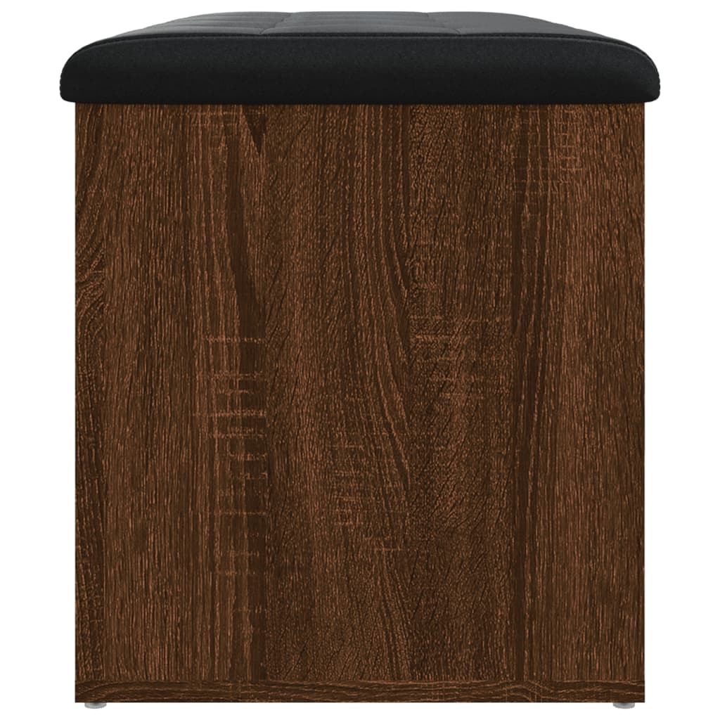 Storage bench, brown oak, 82x42x45 cm, processed wood