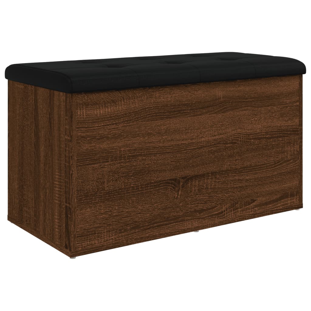 Storage bench, brown oak, 82x42x45 cm, processed wood