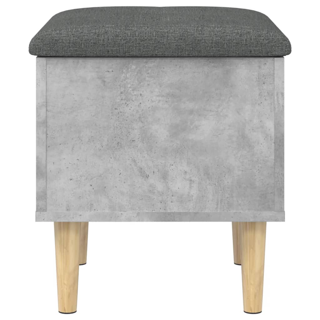 Bancă de depozitare, gri beton, 42x42x46 cm, lemn prelucrat
