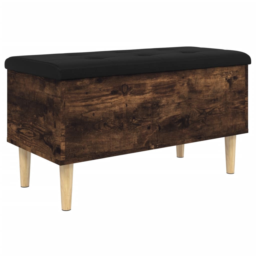 Bancă de depozitare, stejar fumuriu, 82x42x46 cm lemn prelucrat