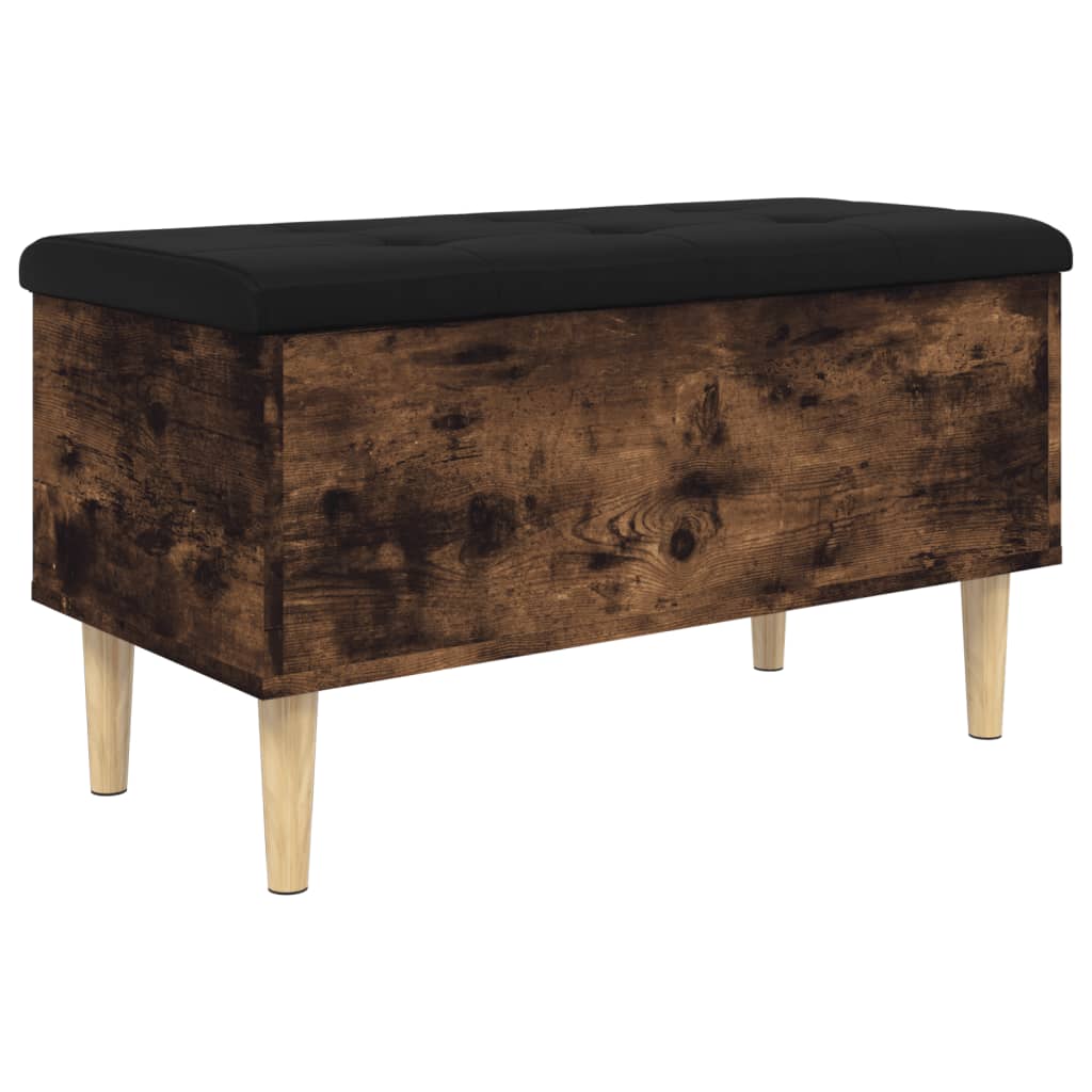 Bancă de depozitare, stejar fumuriu, 82x42x46 cm lemn prelucrat