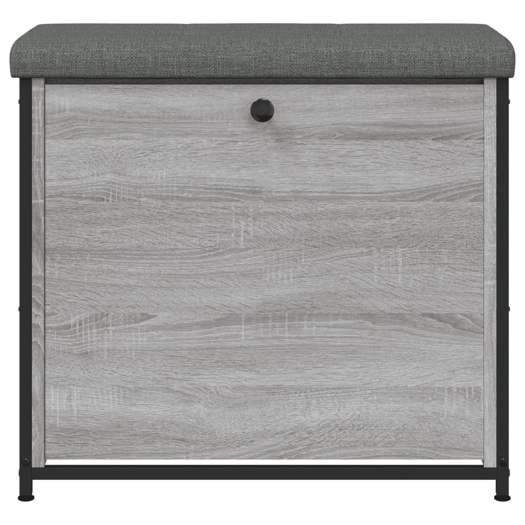 Shoe bench with folding drawer, sonoma grey, 62x32x56 cm