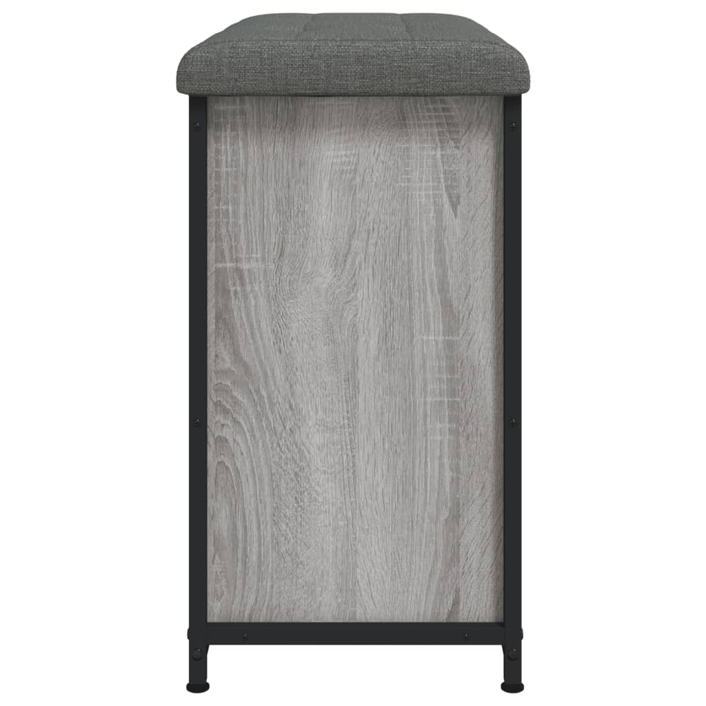 Shoe bench with folding drawer, sonoma grey, 62x32x56 cm