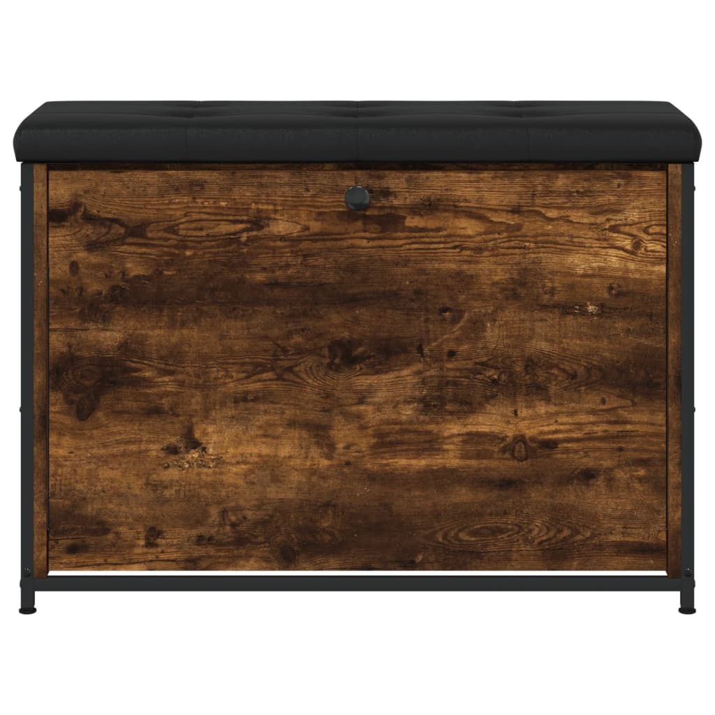 Bancă pantofi cu sertar rabatabil, stejar fumuriu, 82x32x56 cm