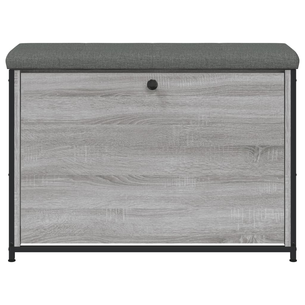 Shoe bench with folding drawer, sonoma grey, 82x32x56 cm