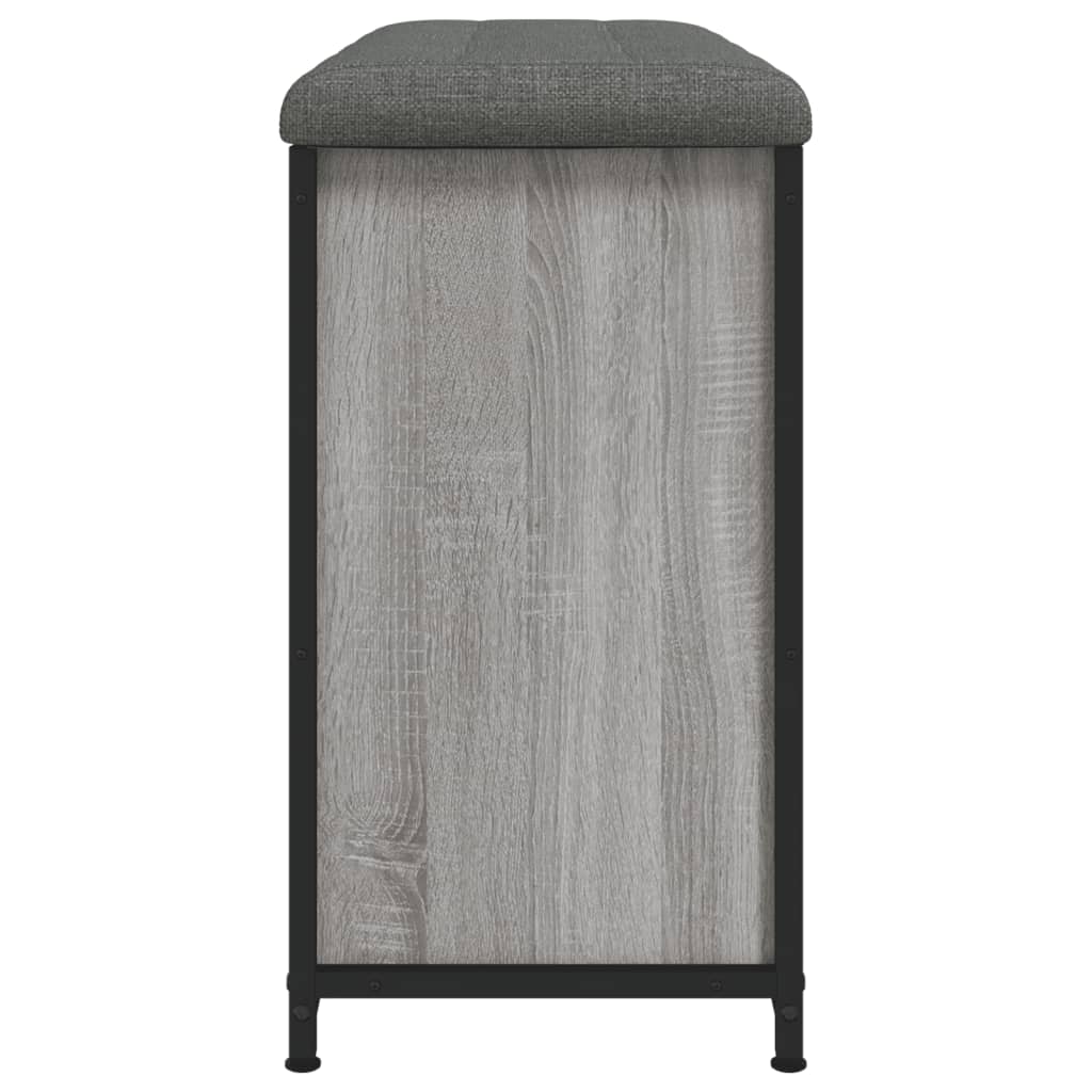 Shoe bench with folding drawer, sonoma grey, 82x32x56 cm