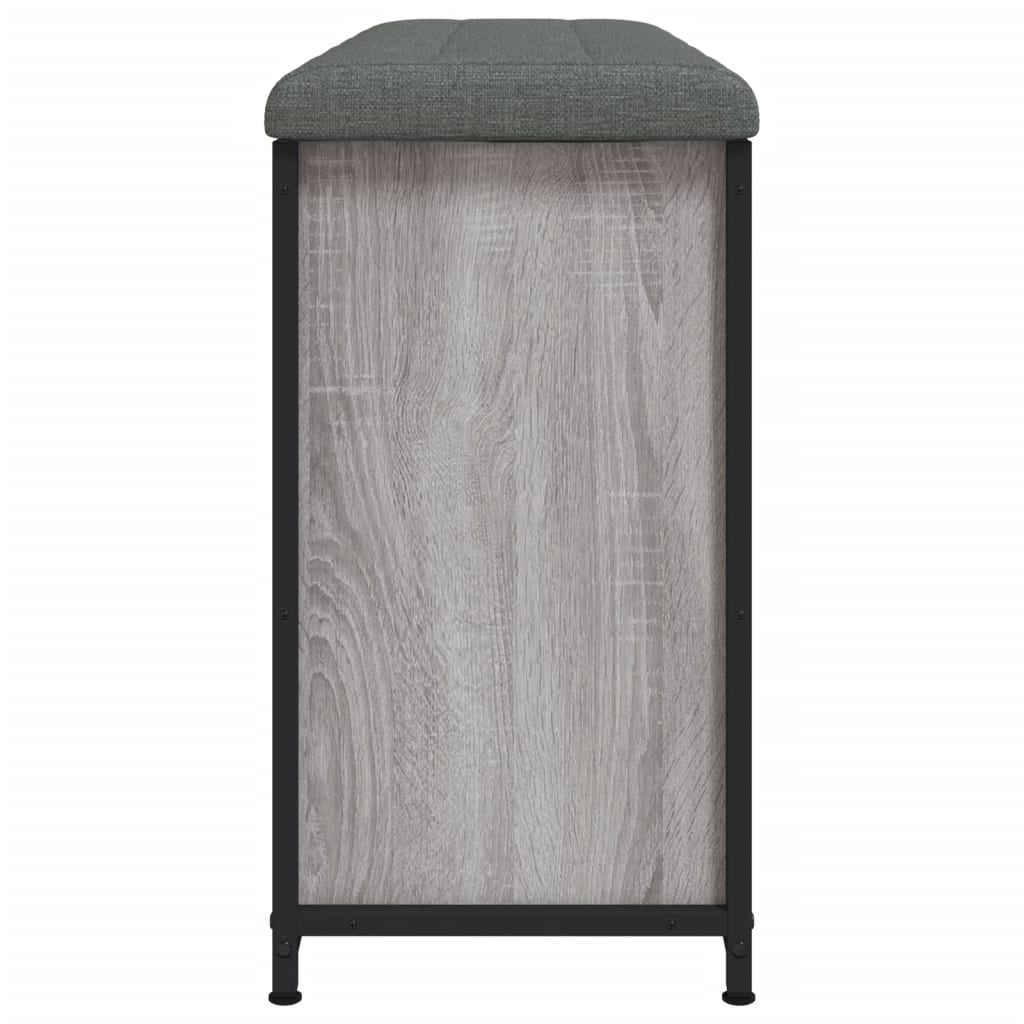 Bancă de pantofi cu sertar rabatabil, gri sonoma, 102x32x56 cm