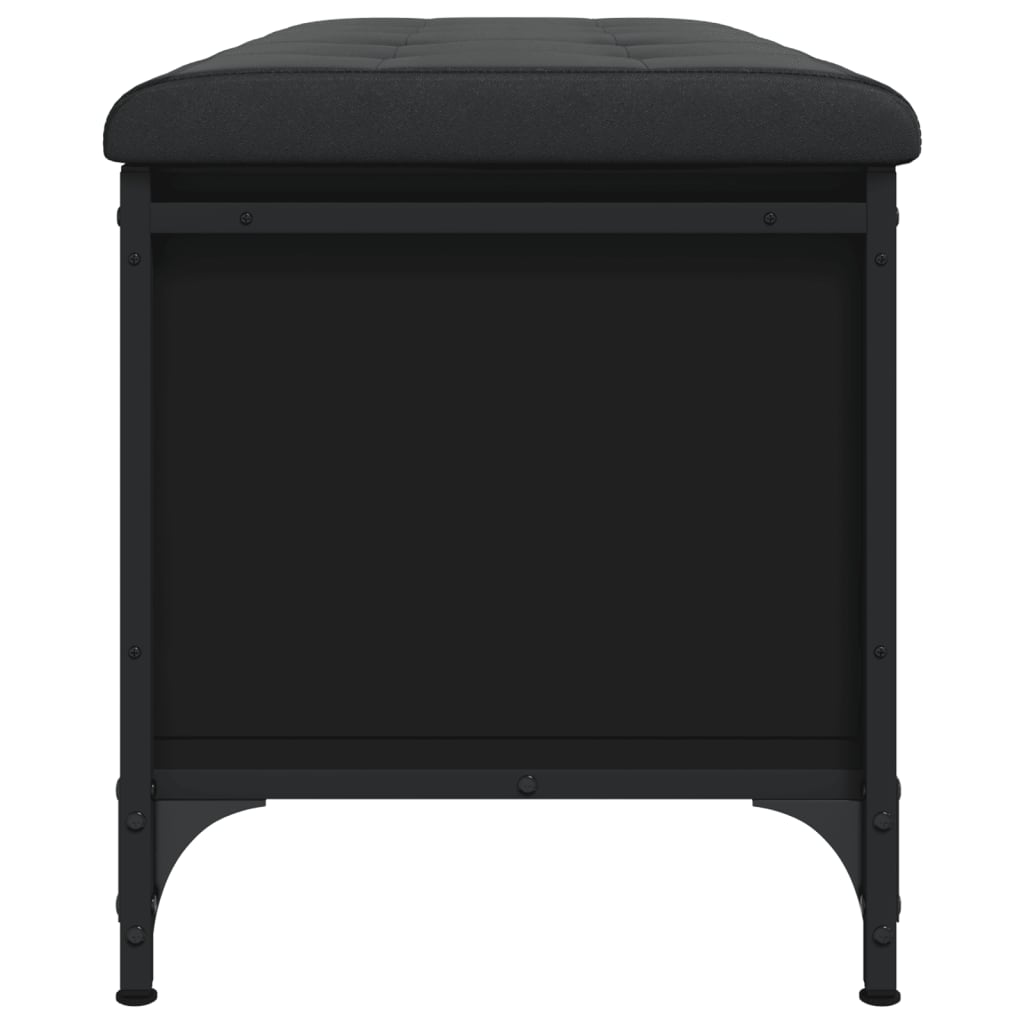 Bancă de depozitare, negru, 102x42x45 cm, lemn prelucrat