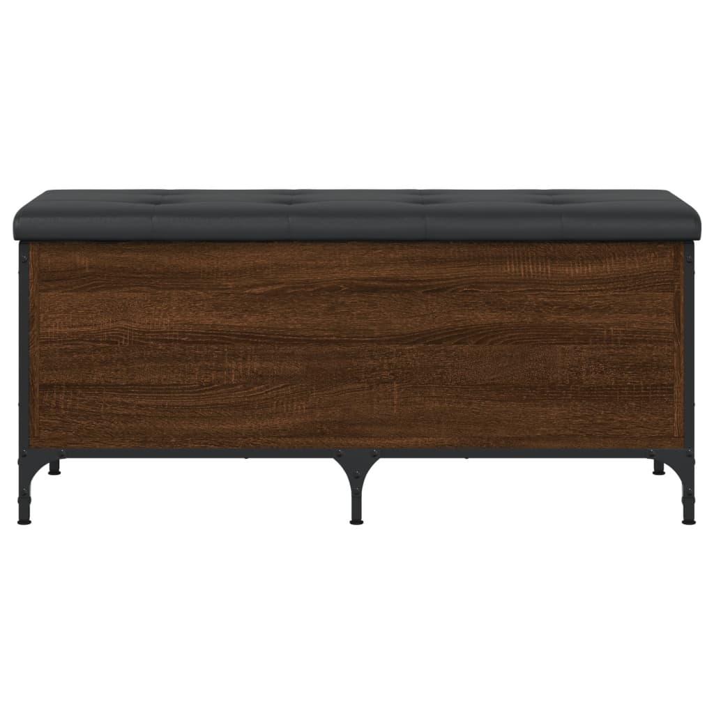 Storage bench, brown oak, 102x42x45 cm, processed wood