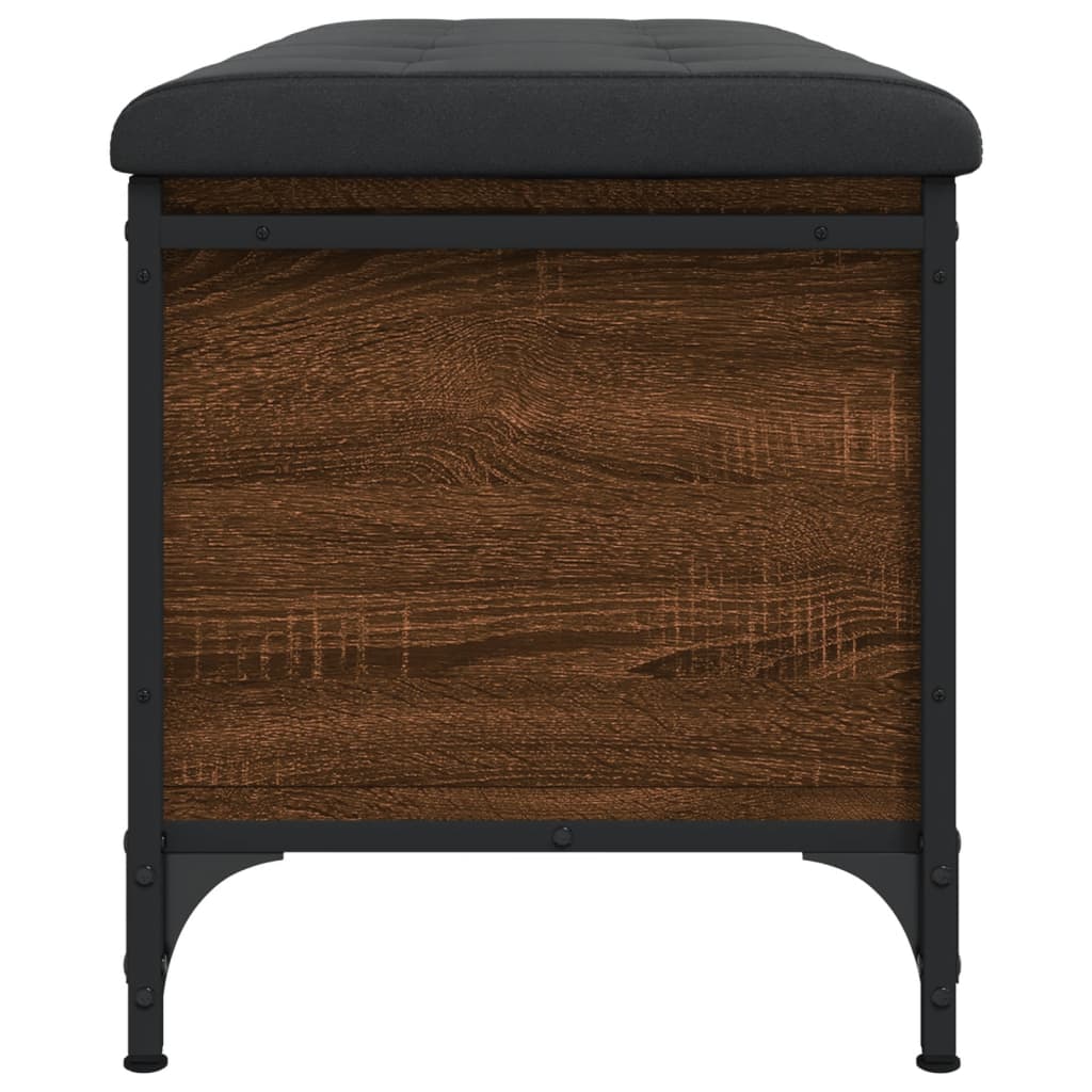 Storage bench, brown oak, 102x42x45 cm, processed wood