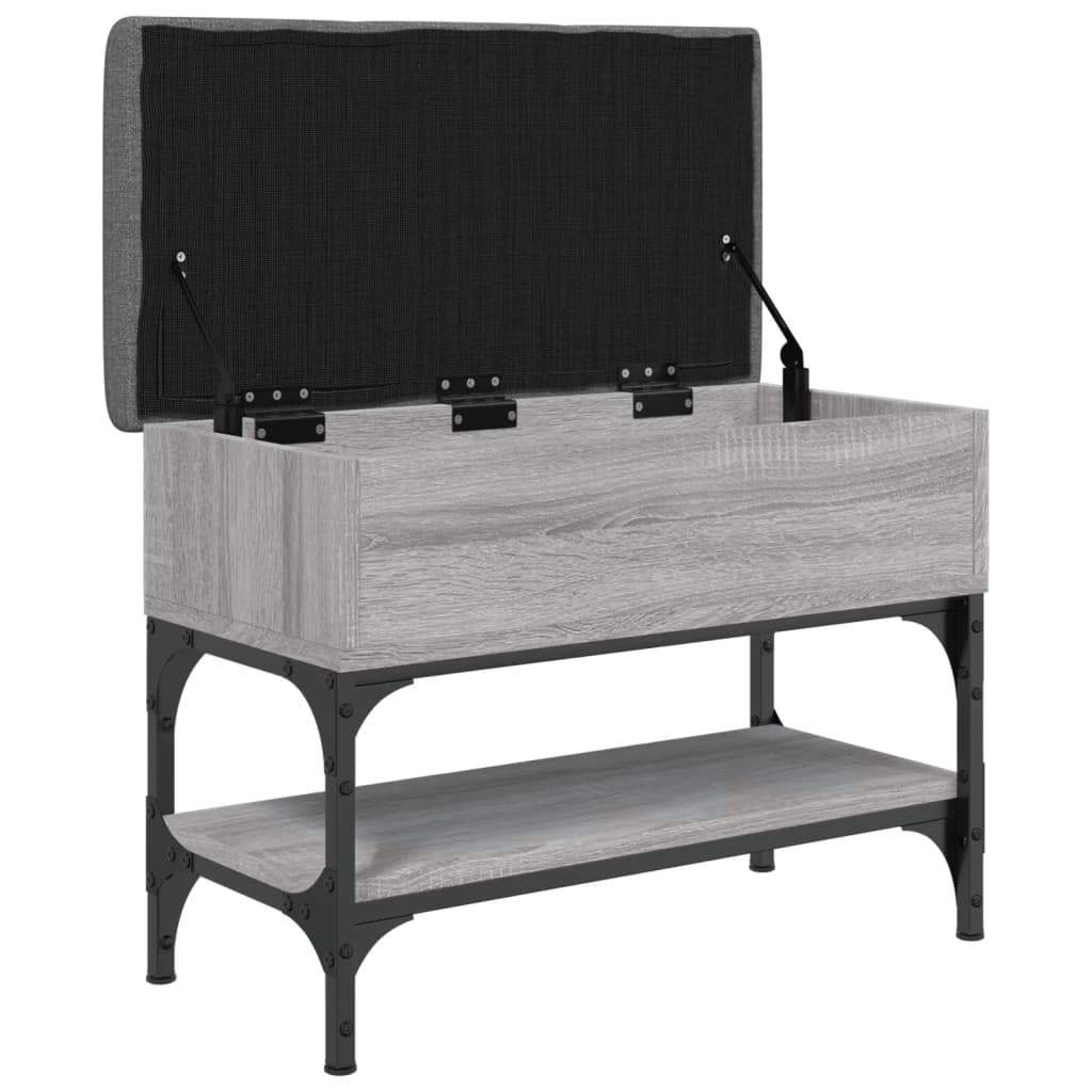 Bancă de pantofi, gri sonoma, 62x32x45 cm, lemn prelucrat