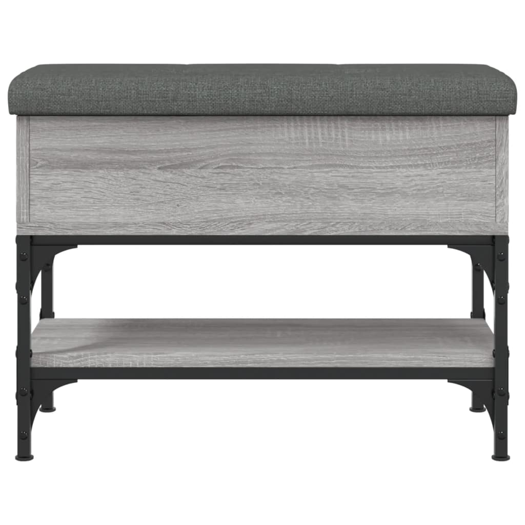 Bancă de pantofi, gri sonoma, 62x32x45 cm, lemn prelucrat