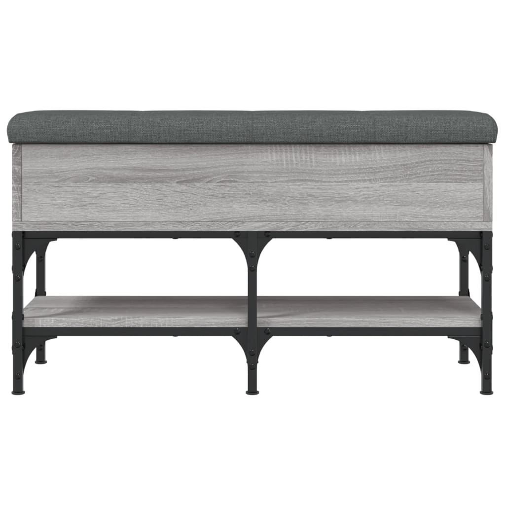 Shoe bench, sonoma grey, 82x32x45 cm, processed wood