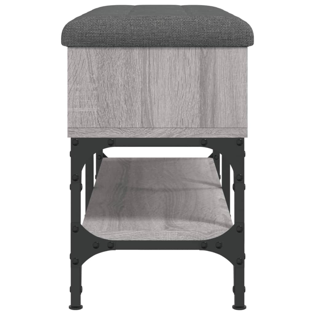 Shoe bench, sonoma grey, 82x32x45 cm, processed wood