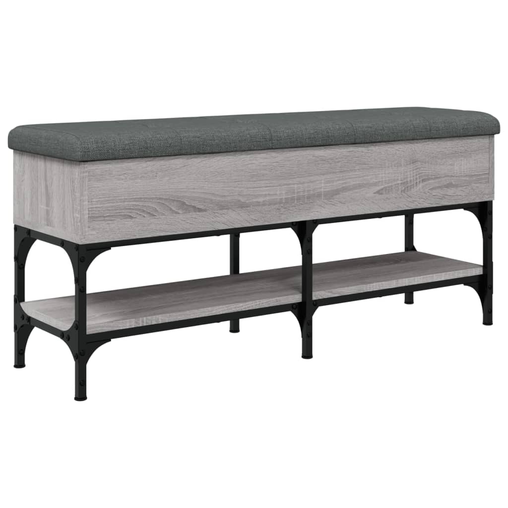 Bancă de pantofi, gri sonoma, 102x32x45 cm, lemn prelucrat