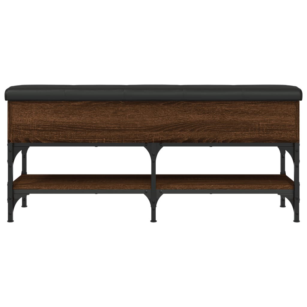 Shoe bench, brown oak, 102x32x45 cm, processed wood