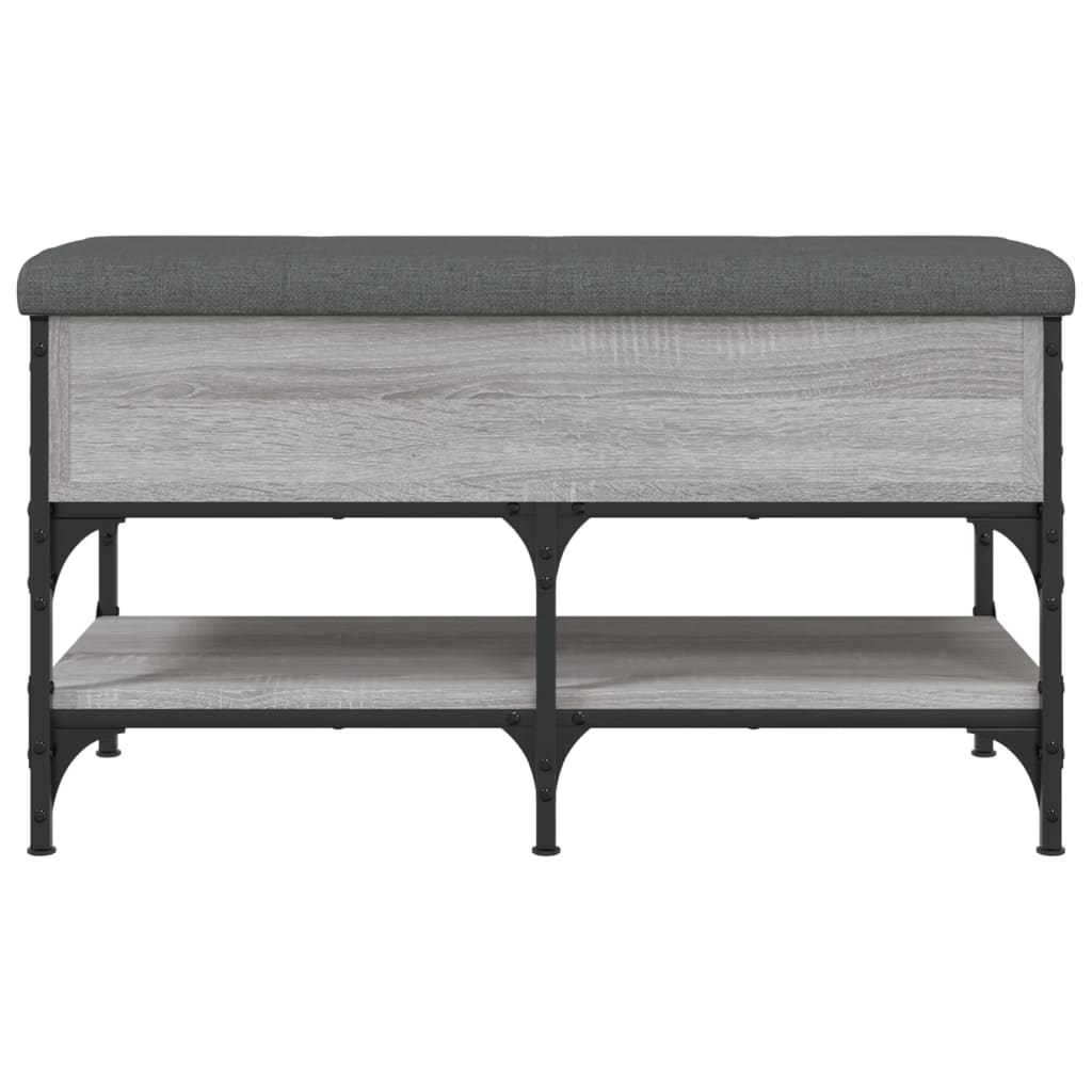 Shoe bench, sonoma grey, 82x42x45 cm, processed wood