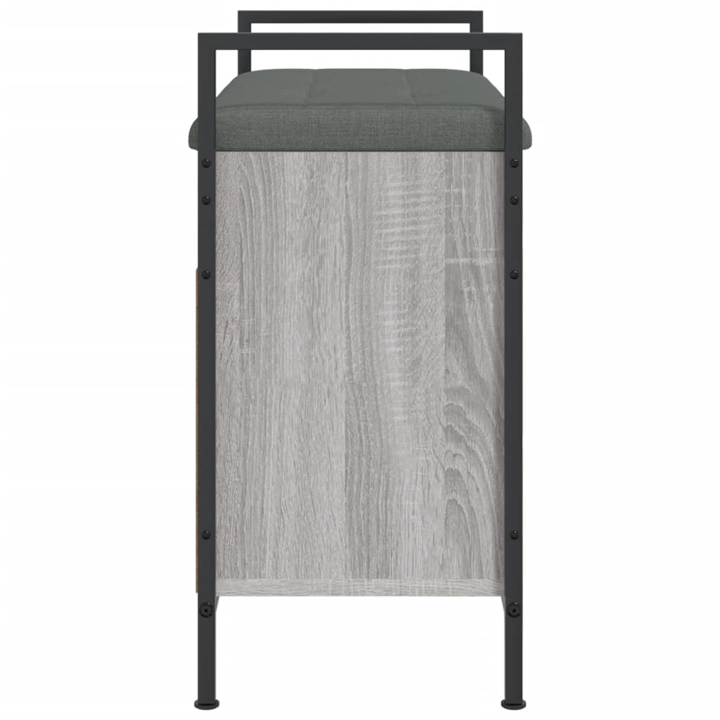 Shoe bench, sonoma grey, 65.5x32x57.5 cm, processed wood
