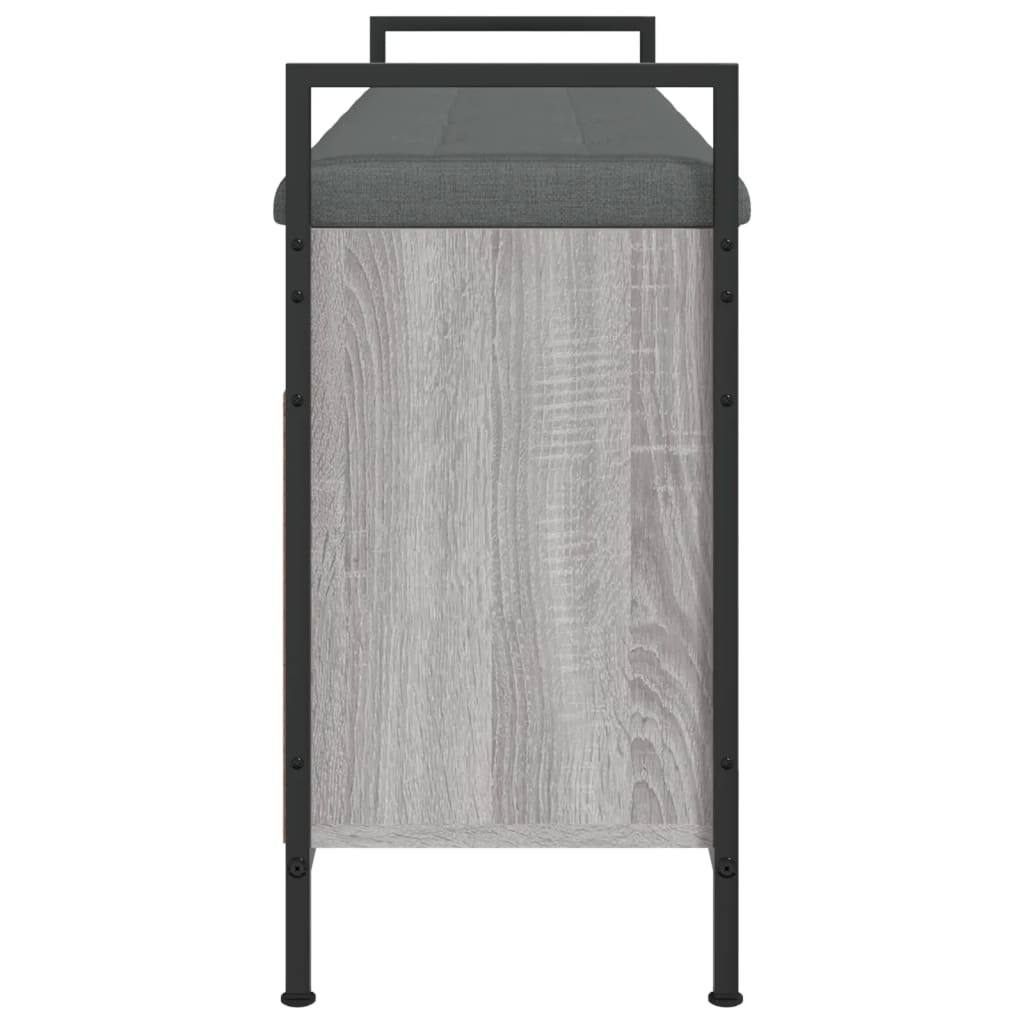 Shoe bench, sonoma grey, 105.5x32x57.5 cm, processed wood