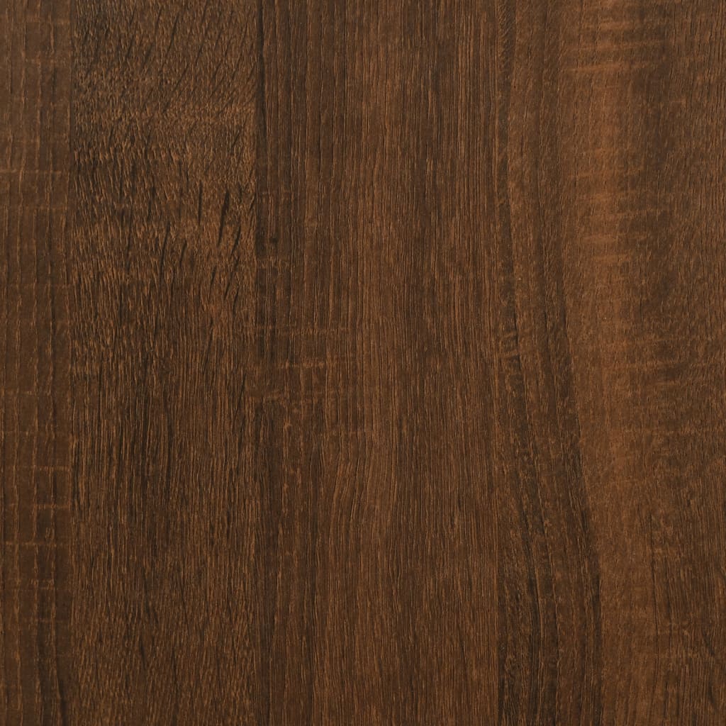 Desk, brown oak, 139x139x75 cm, processed wood