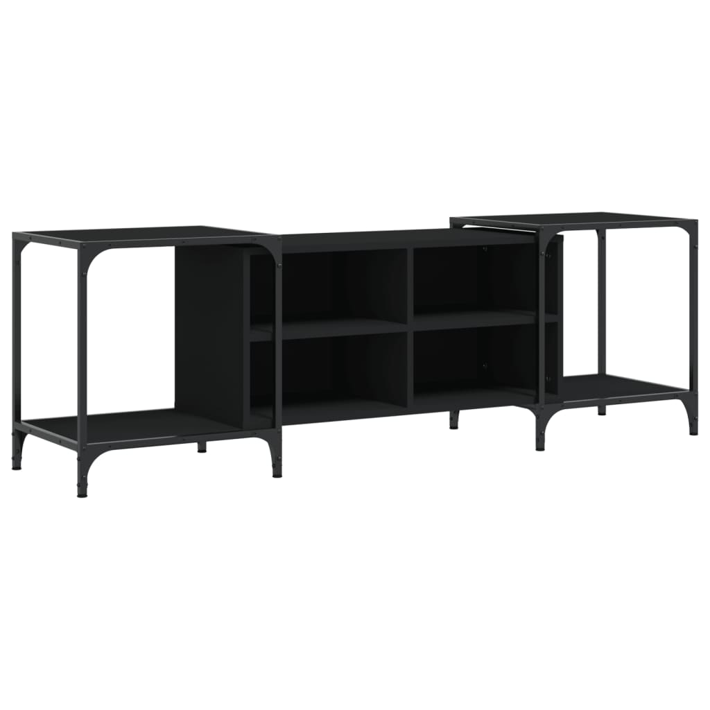 TV sideboard, black, 153x37x50 cm, composite wood