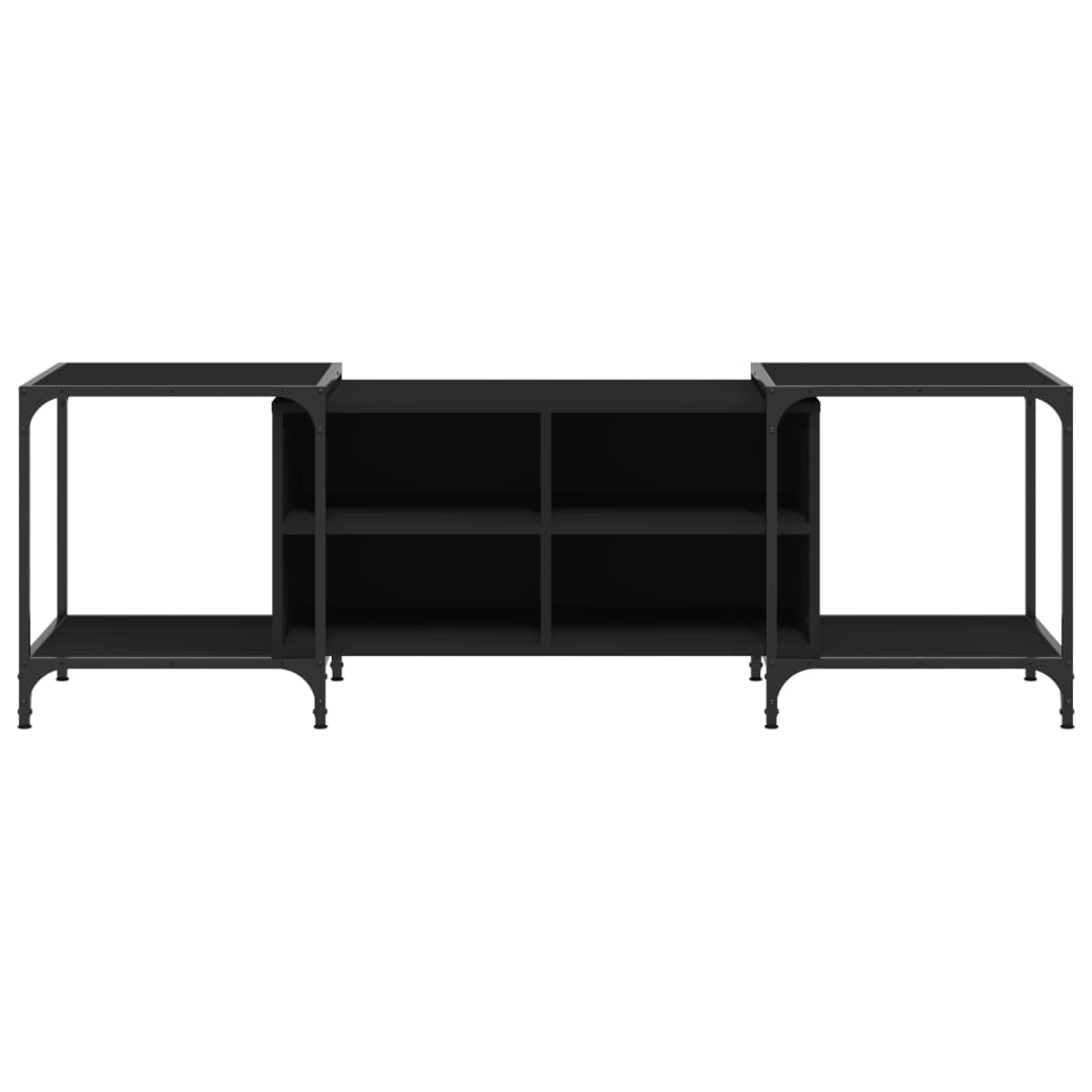 TV sideboard, black, 153x37x50 cm, composite wood