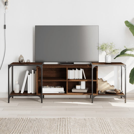 TV chest, brown oak, 153x37x50 cm, composite wood