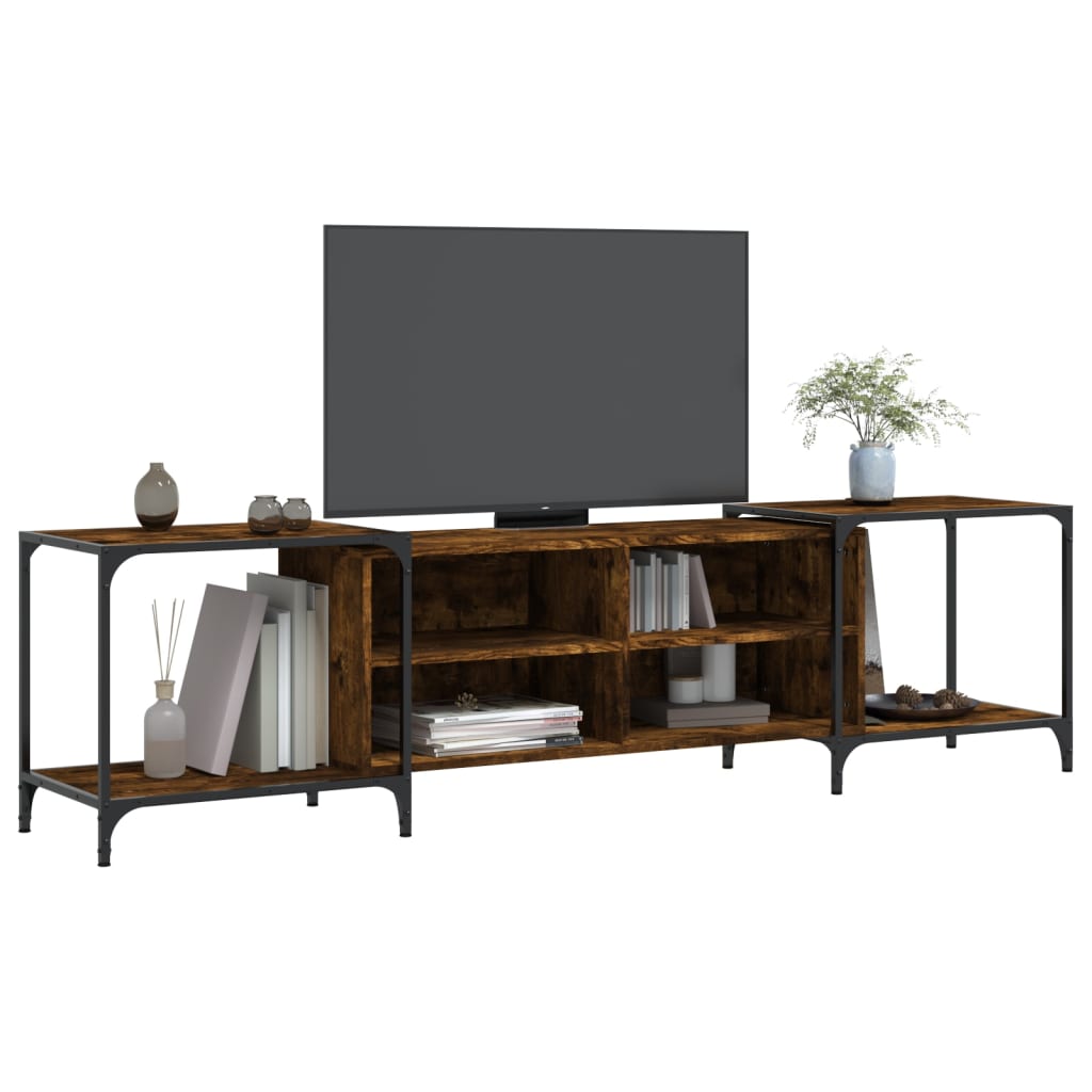 TV chest, smoky oak, 203x37x50 cm, processed wood