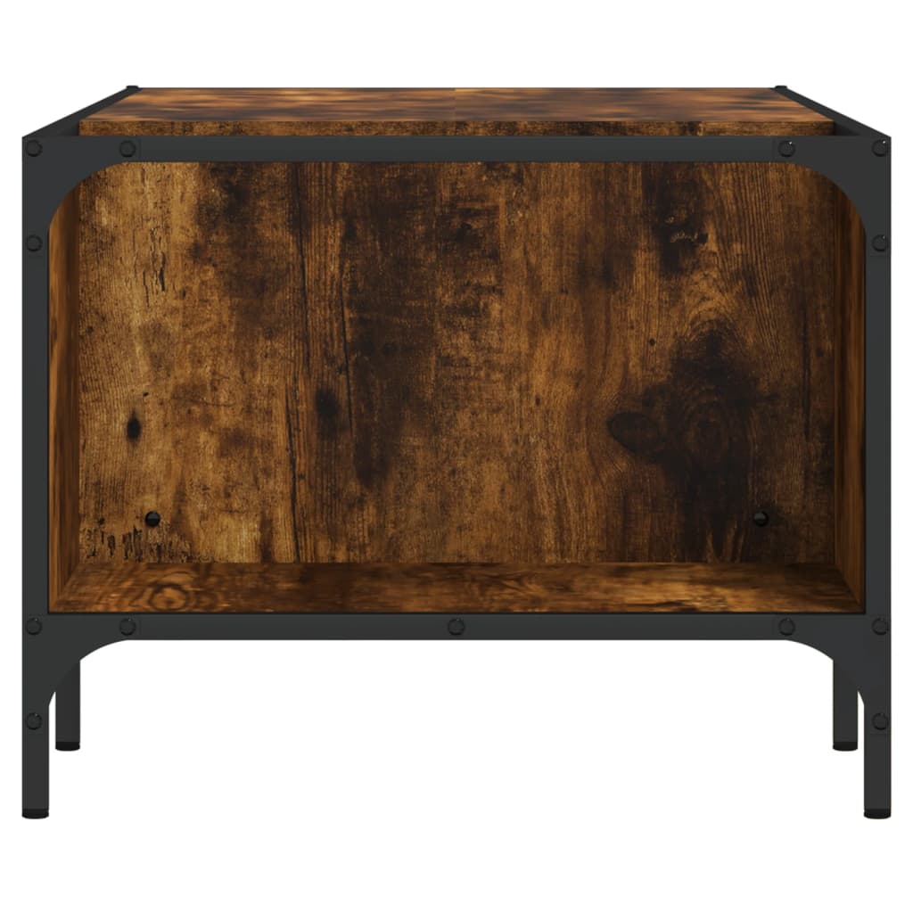 Coffee table with shelf, smoked oak, 100x51x40 cm, wood