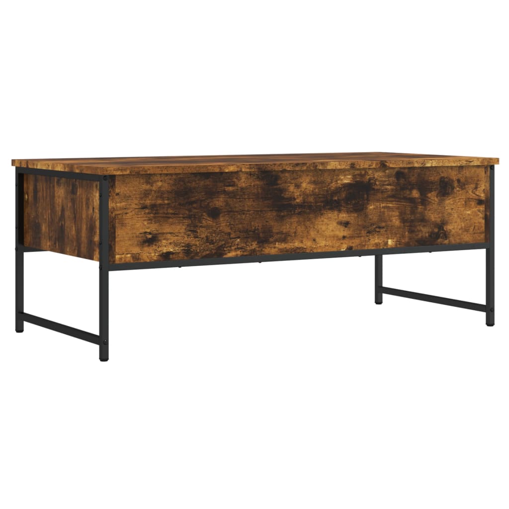 Coffee table, smoked oak, 101x49x39.5 cm, processed wood