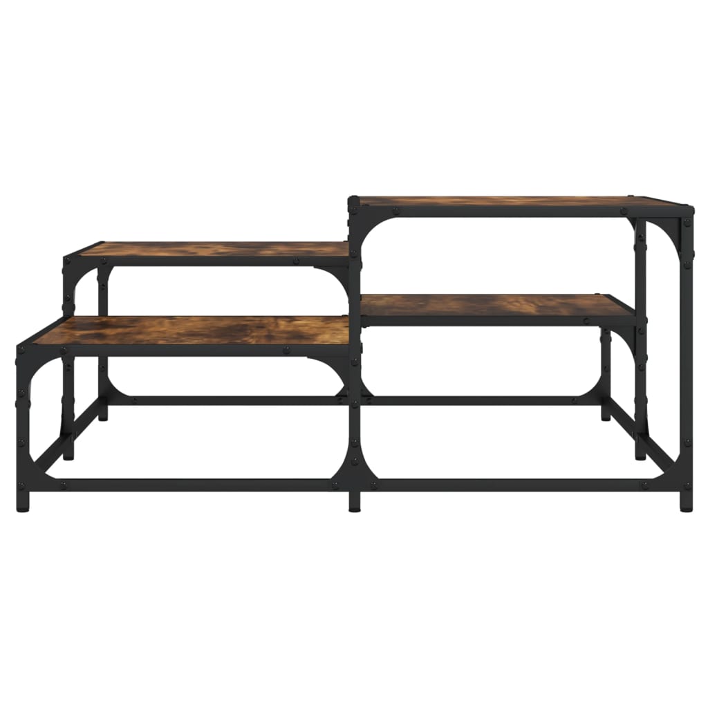 Coffee table, smoky oak, 87.5x87.5x40 cm processed wood