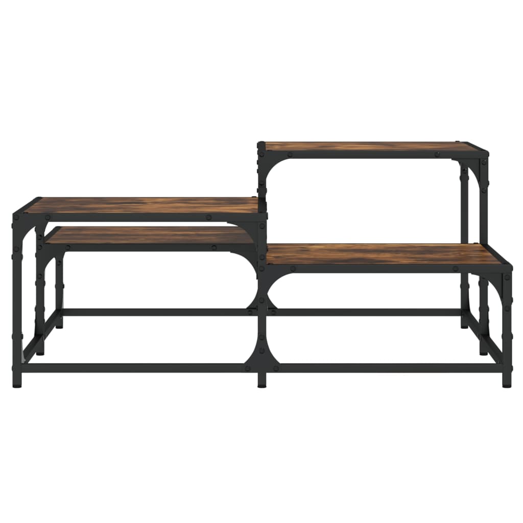 Coffee table, smoky oak, 87.5x87.5x40 cm processed wood