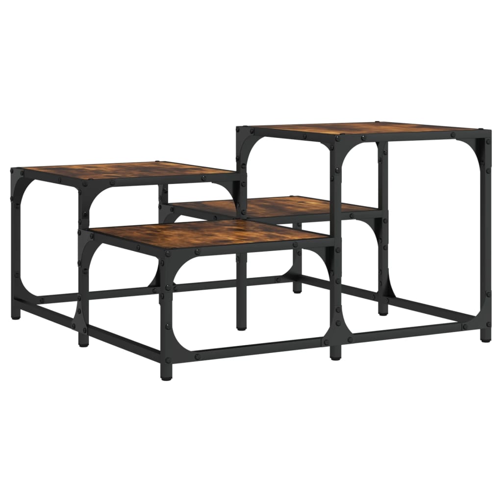 Coffee table, smoky oak, 68x68x40 cm, composite wood