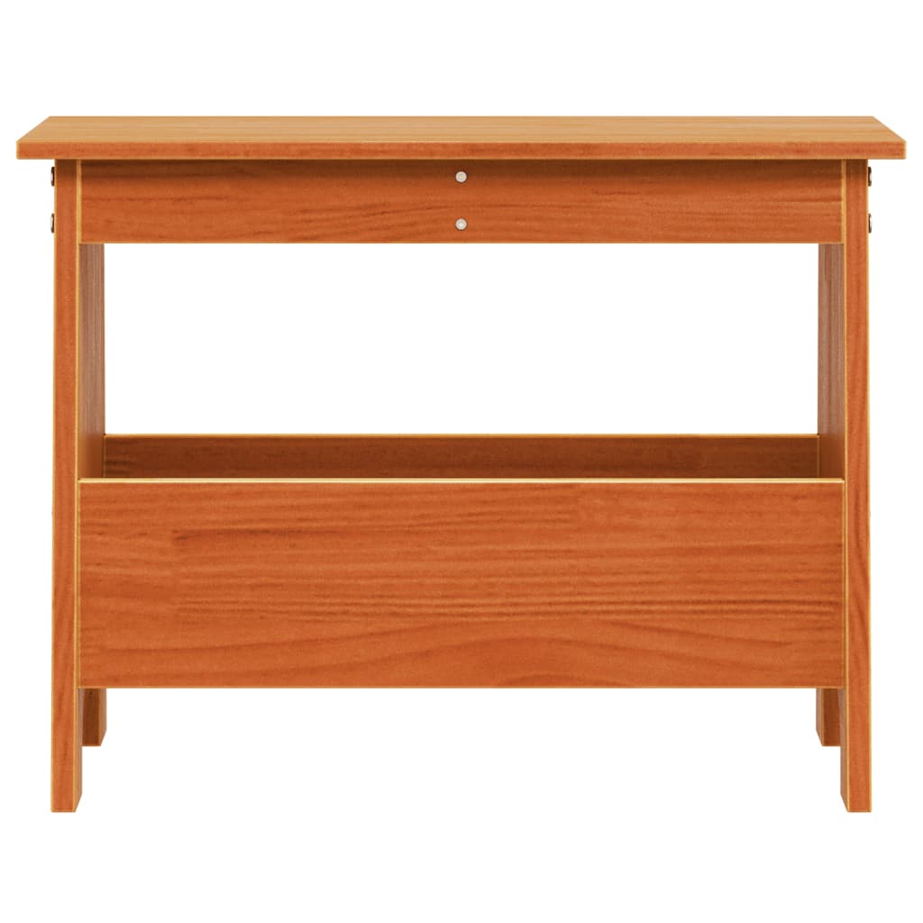 Hall bench, wax brown, 60x28x45 cm, solid pine wood