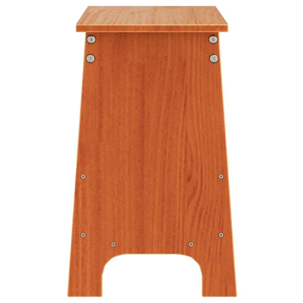 Hall bench, wax brown, 60x28x45 cm, solid pine wood
