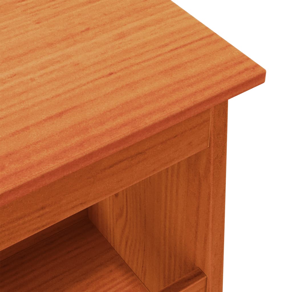 Hall bench, wax brown, 60x28x45 cm, solid pine wood