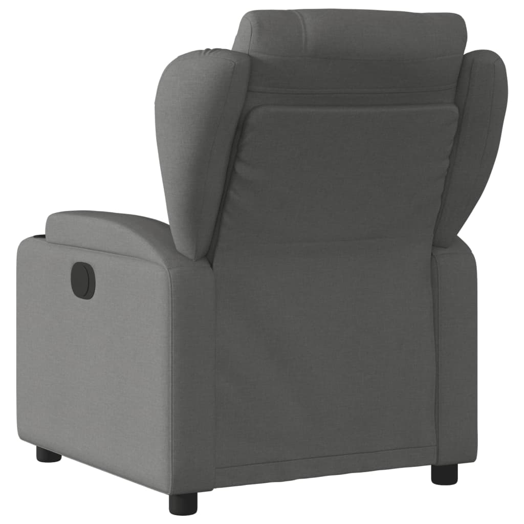 Folding armchair, dark grey, fabric