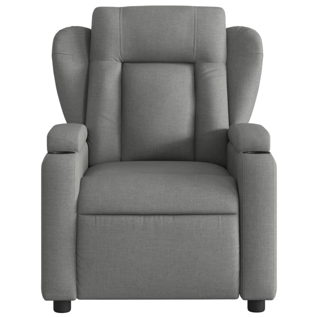 Folding armchair, dark grey, fabric